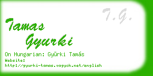 tamas gyurki business card