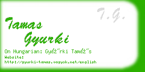 tamas gyurki business card